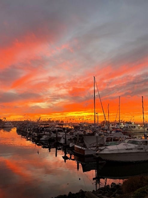 boats and sunset