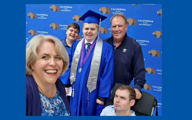 Matt and his family at his graduation.