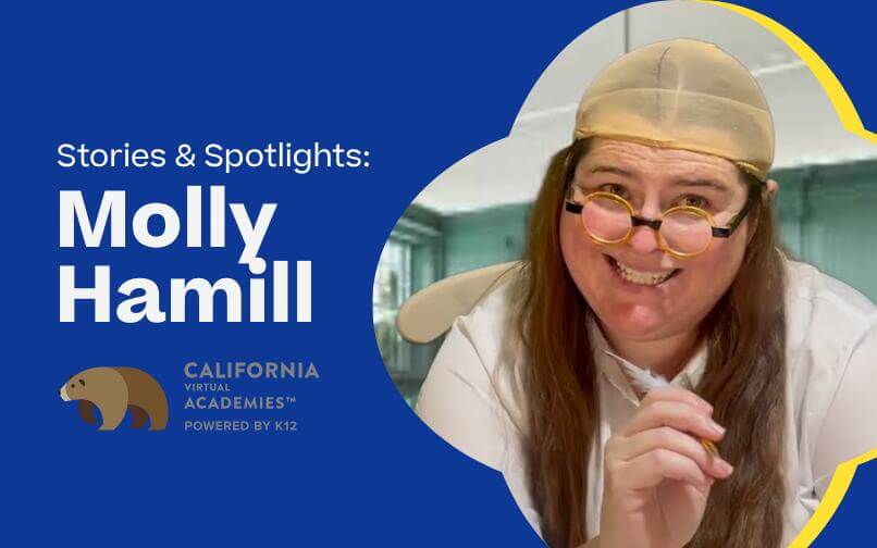 Screenshot from one of Ms. Hamill's YouTube videos.